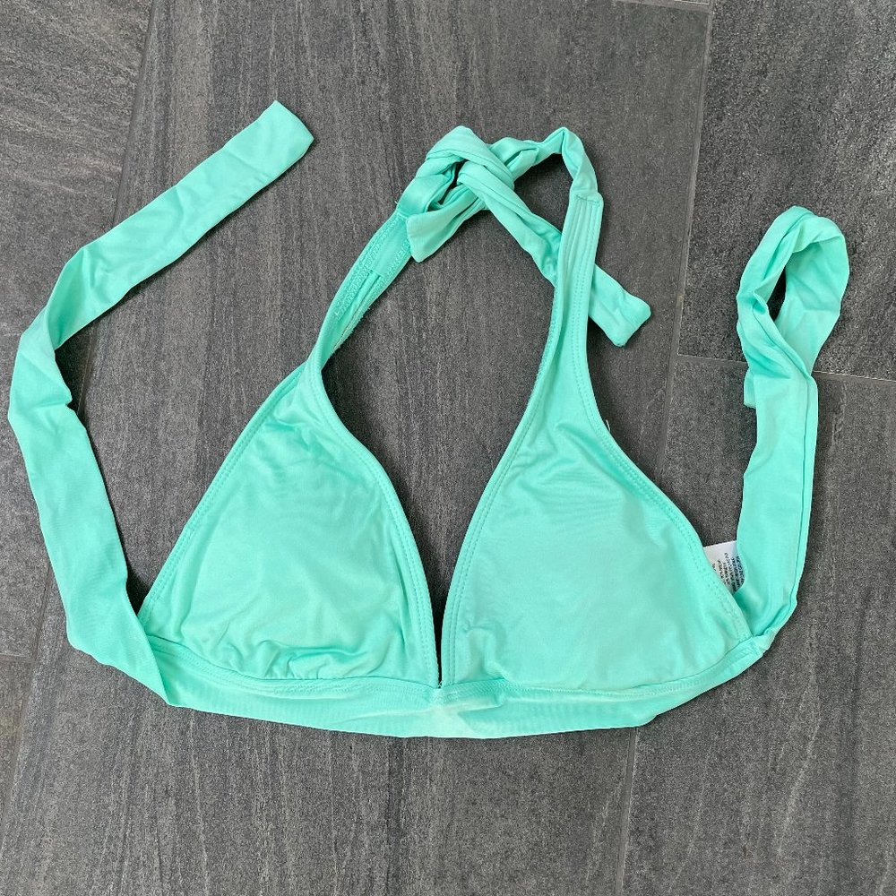 Mossimo Women’s Triangle Halter Bikini Top Mint Seafoam Green Size S/P